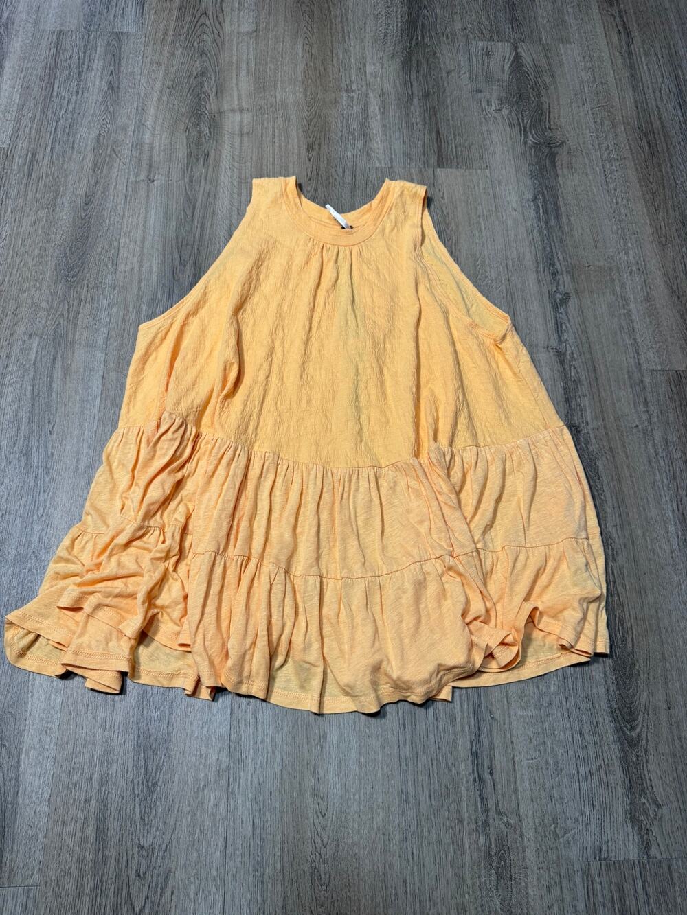 Free People Women's Orange Right On Time Tunic Top